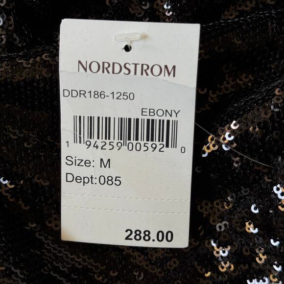 Dress the Population Mimi Sequin‎ Cocktail Dress Ebony Black Size Medium NWT - Picture 10 of 12